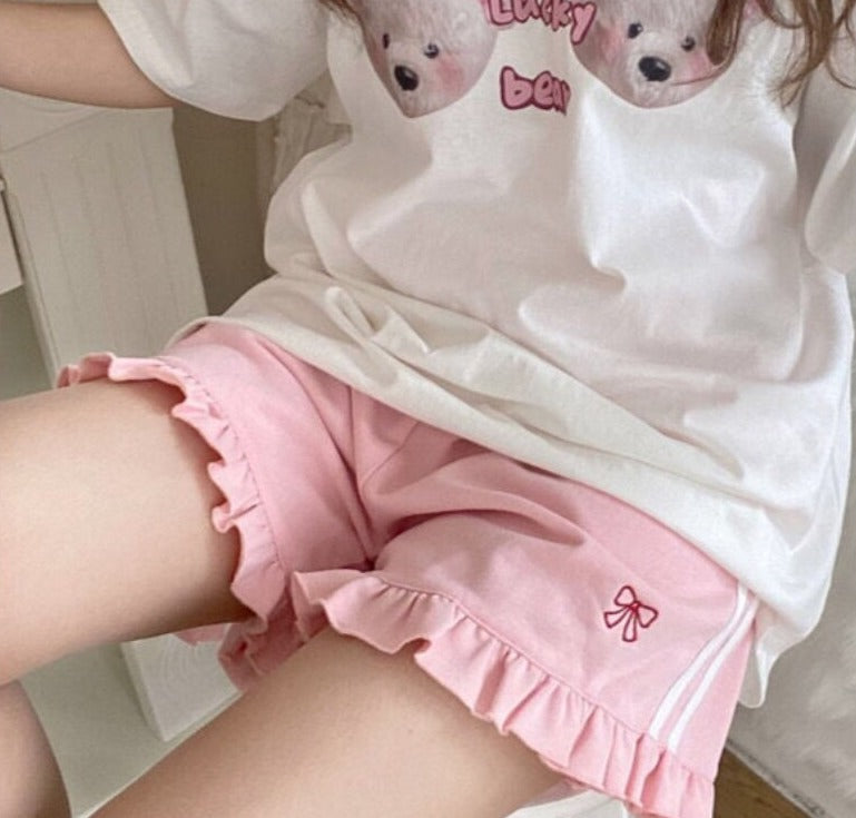 Aesthetic Loose High Waist Shorts With Bows - Women’s Clothing & Accessories - Clothing - 4 - 2024