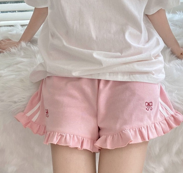 Aesthetic Loose High Waist Shorts With Bows - Women’s Clothing & Accessories - Clothing - 3 - 2024
