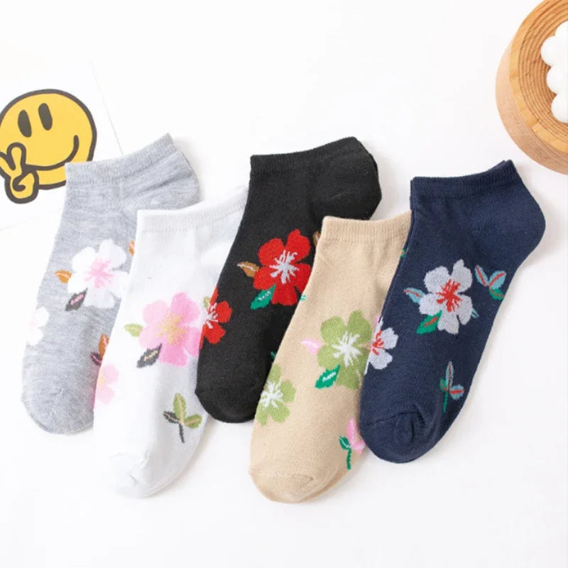 Ankle Boat Socks for Women - Breathable Spring Autumn Casual Socks - Style 51 / EU 36-40 - Women’s Clothing &