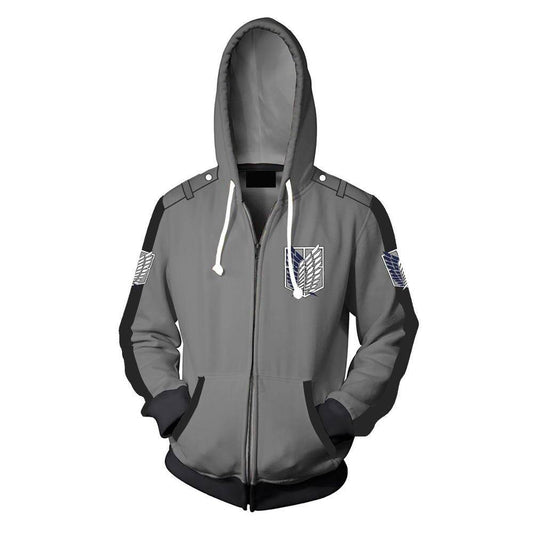 Attack On Titan Hoodie - Gray / 4XL - Women’s Clothing & Accessories - Shirts & Tops - 20 - 2024