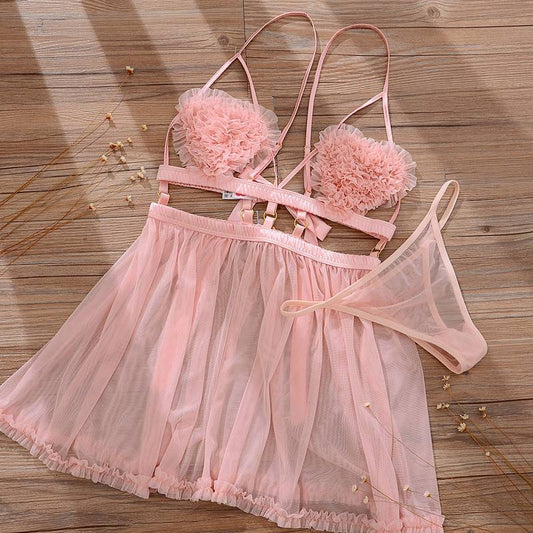Babydoll Sexy Lingerie Set - Pink / One Size - Women’s Clothing & Accessories - Lingerie - 14 - 2024