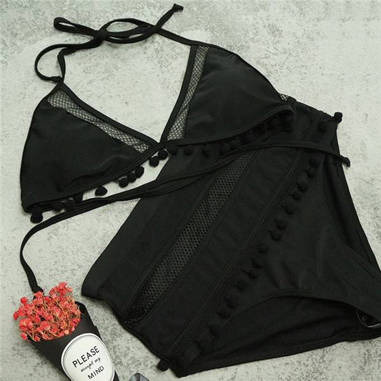 Boho High Waisted Bikini - Black / M - Women’s Clothing & Accessories - Swimwear - 41 - 2024