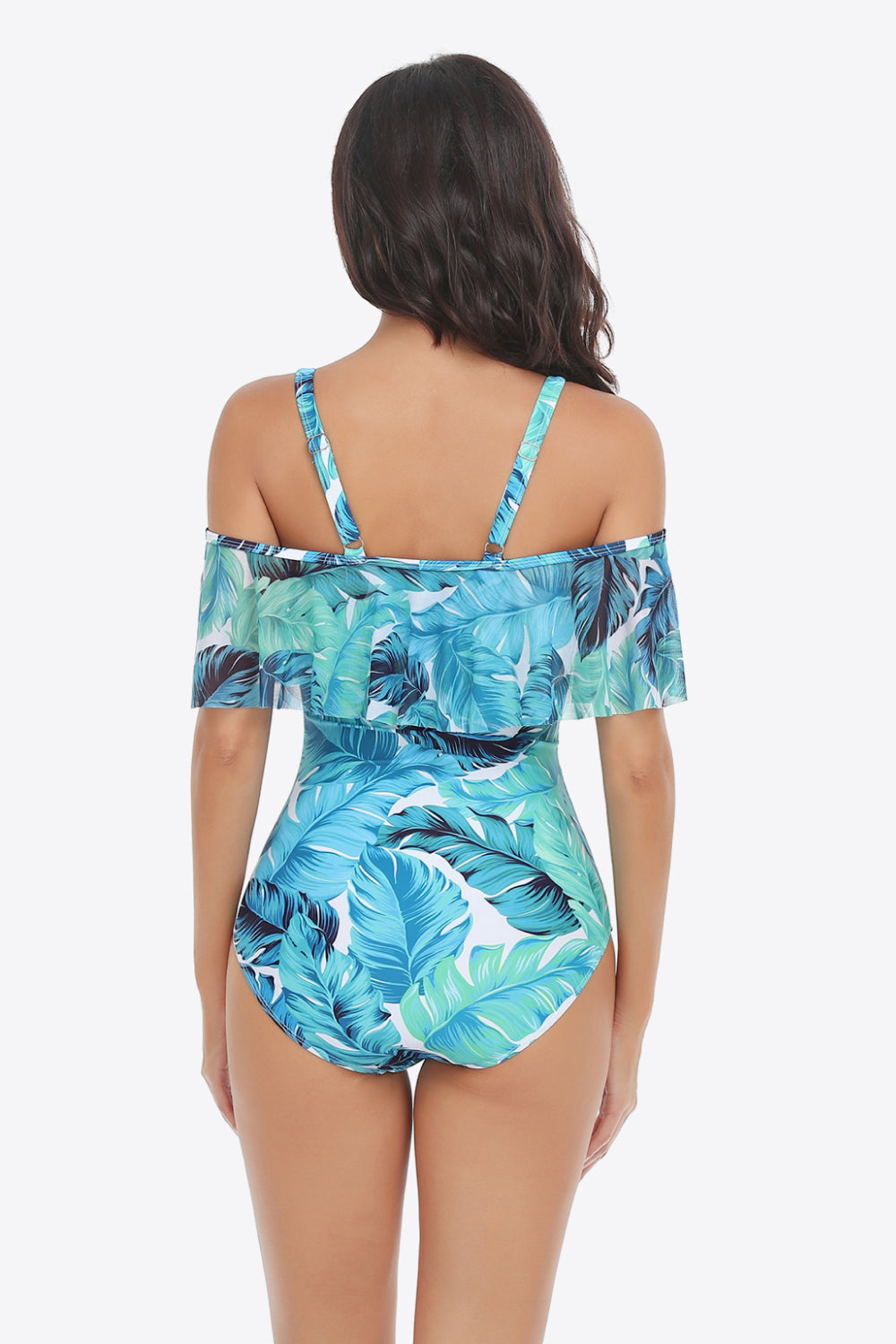 Botanical Print Cold-Shoulder Layered One-Piece Swimsuit - Women’s Clothing & Accessories - Swimwear - 6 - 2024