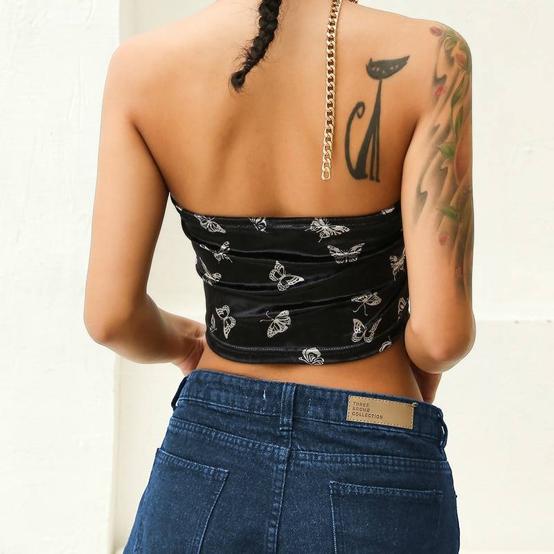 Butterfly Crop Top - Women’s Clothing & Accessories - Shirts & Tops - 3 - 2024