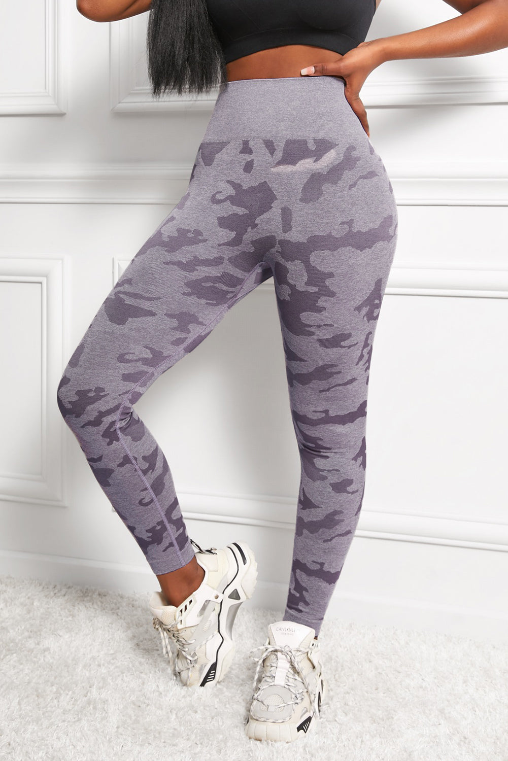 Camo Print Seamless High Waist Yoga Leggings - Women’s Clothing & Accessories - Activewear - 3 - 2024