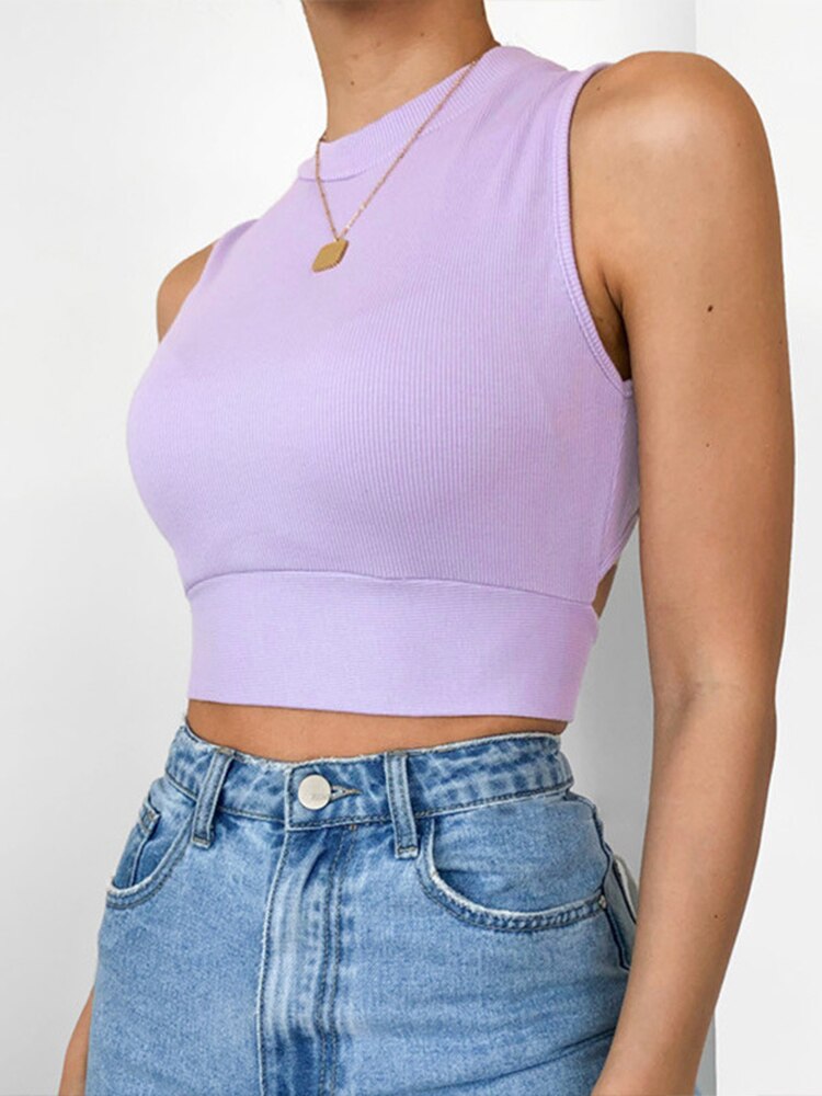 Casual Backless Streetwear Tops - Purple / S - Women’s Clothing & Accessories - Shirts & Tops - 11 - 2024
