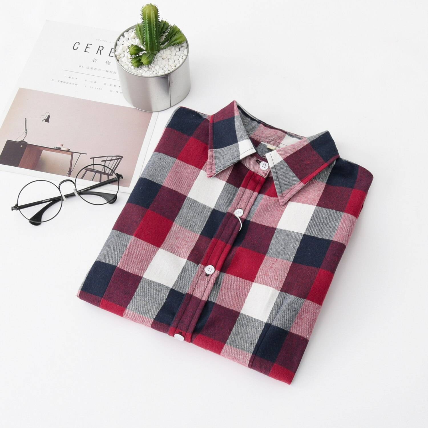 Casual Plaid Button Down - S / 14 - Women’s Clothing & Accessories - Apparel & Accessories - 71 - 2024