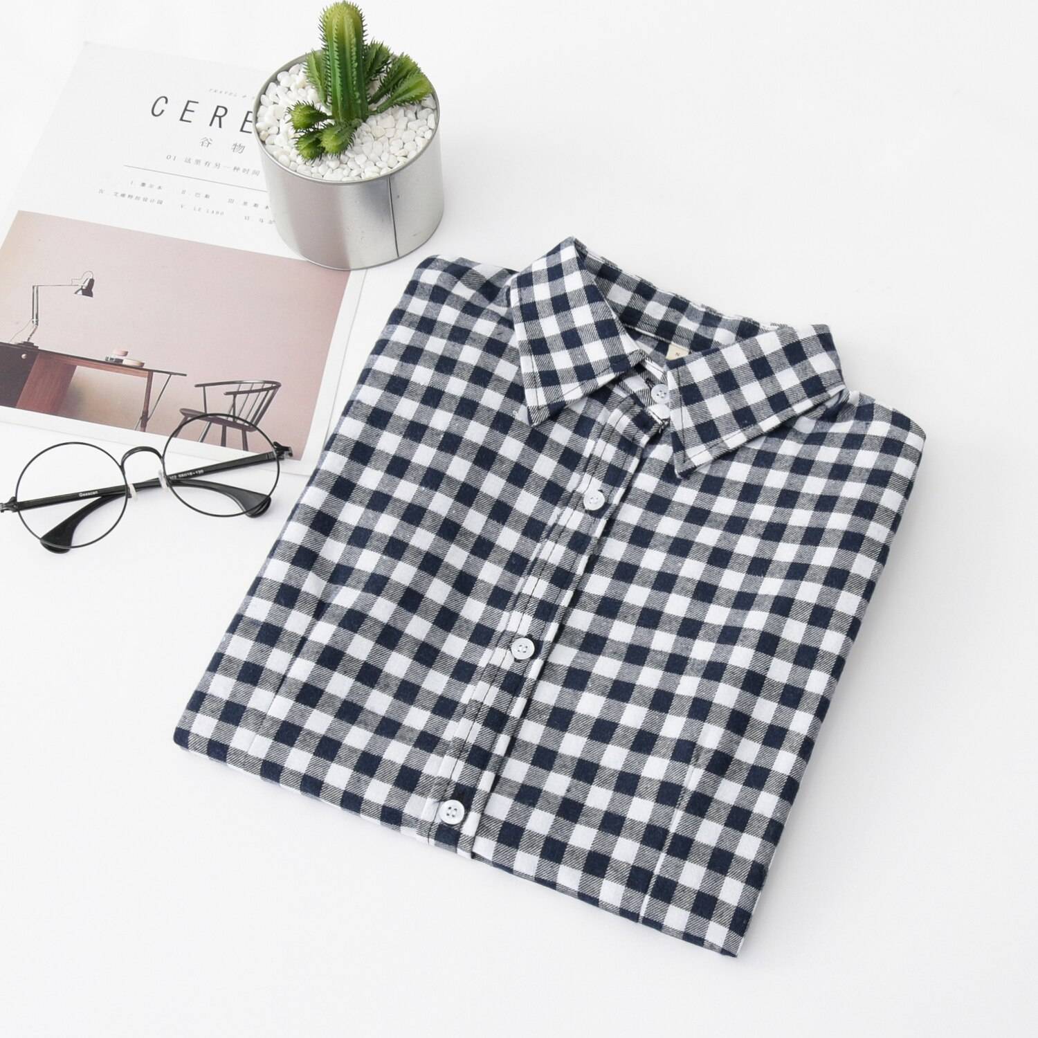 Casual Plaid Button Down - XL / 6 - Women’s Clothing & Accessories - Apparel & Accessories - 75 - 2024