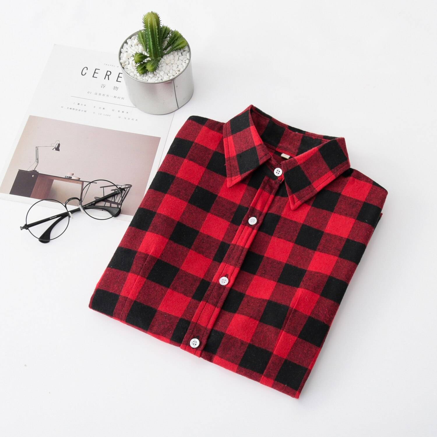 Casual Plaid Button Down - XXL / 5 - Women’s Clothing & Accessories - Apparel & Accessories - 60 - 2024