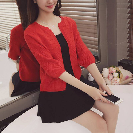 Casual Slim Cardigan - Red / One Size - Women’s Clothing & Accessories - Jewelry - 9 - 2024