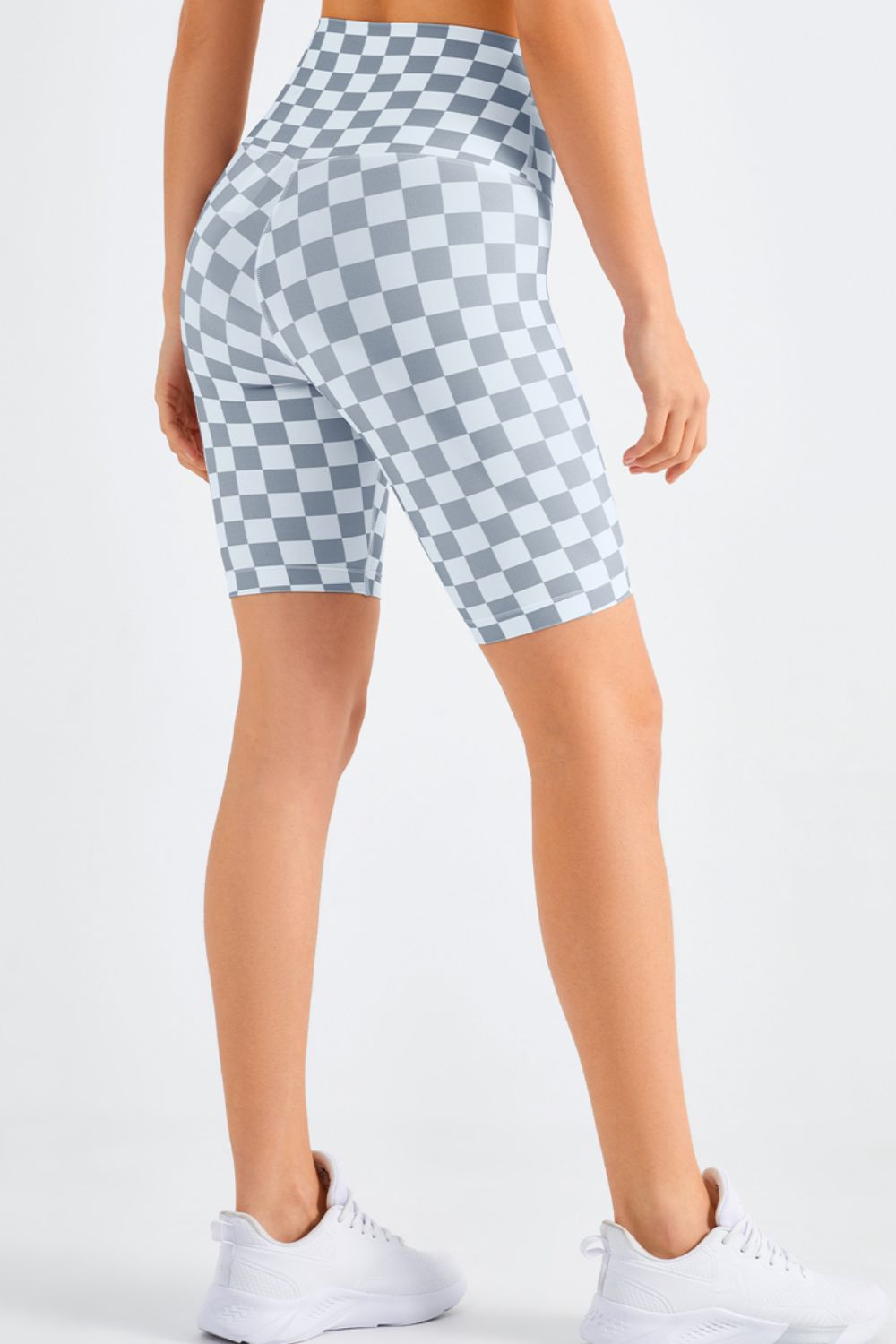 Checkered Wide Waistband Biker Shorts - Women’s Clothing & Accessories - Shorts - 6 - 2024