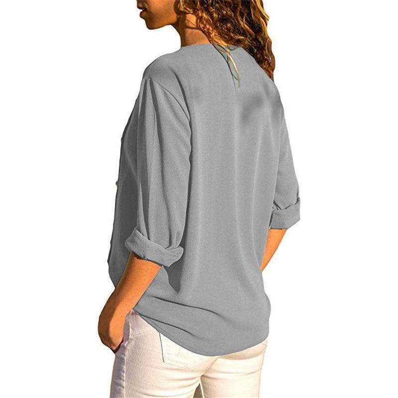 Chiffon Blouse With Buttons - Women’s Clothing & Accessories - Shirts & Tops - 22 - 2024