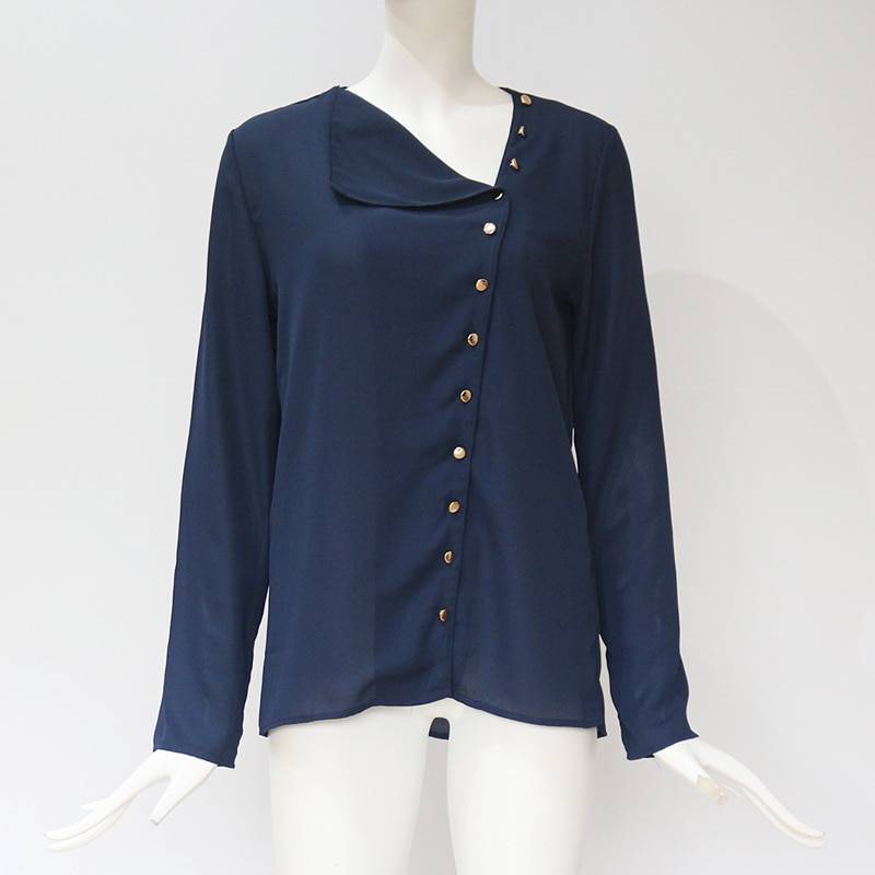Chiffon Blouse With Buttons - Women’s Clothing & Accessories - Shirts & Tops - 14 - 2024