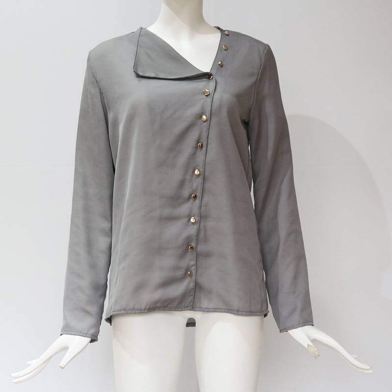 Chiffon Blouse With Buttons - Women’s Clothing & Accessories - Shirts & Tops - 23 - 2024
