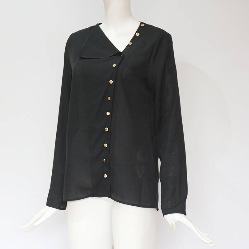 Chiffon Blouse With Buttons - Women’s Clothing & Accessories - Shirts & Tops - 7 - 2024