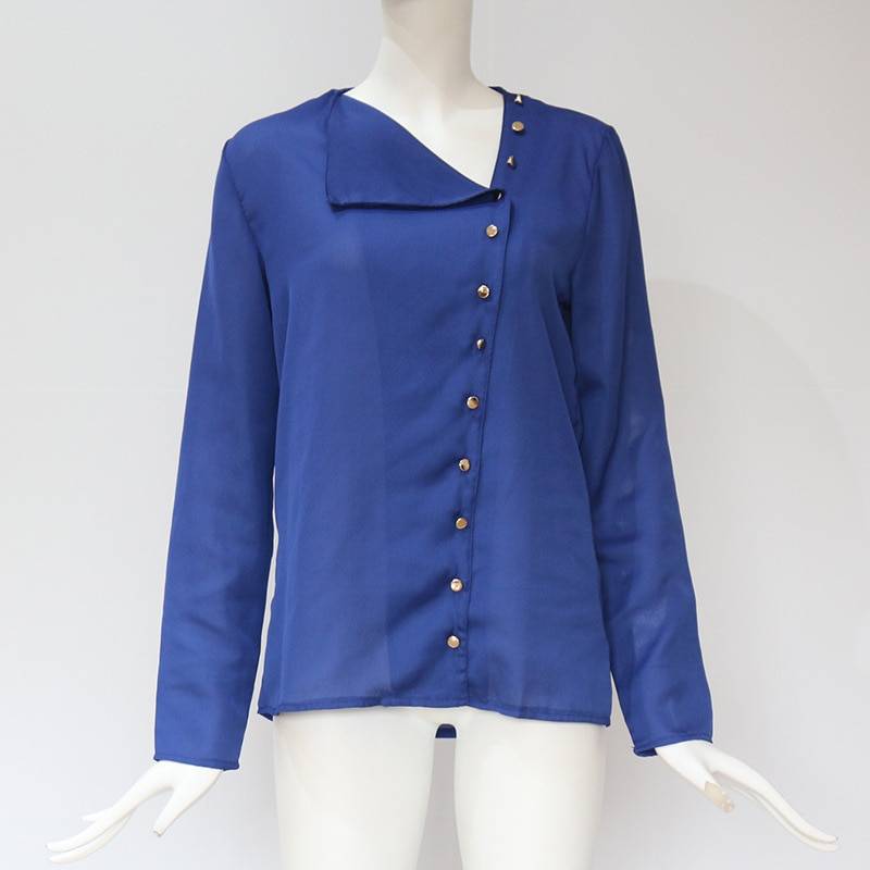 Chiffon Blouse With Buttons - Women’s Clothing & Accessories - Shirts & Tops - 20 - 2024