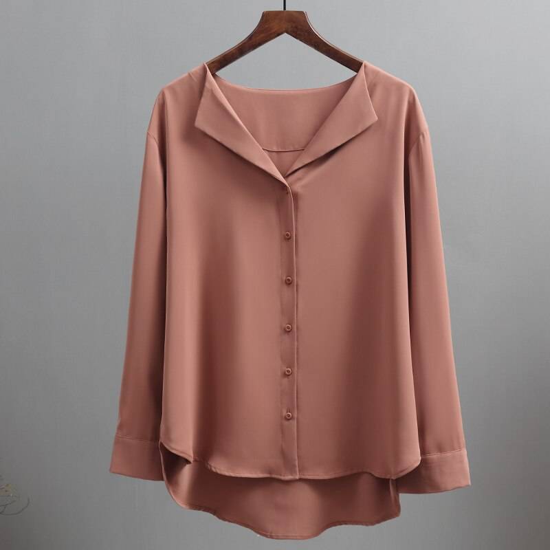 Women’s Chiffon Blouses - Brown / M - Women’s Clothing & Accessories - Shirts & Tops - 16 - 2024