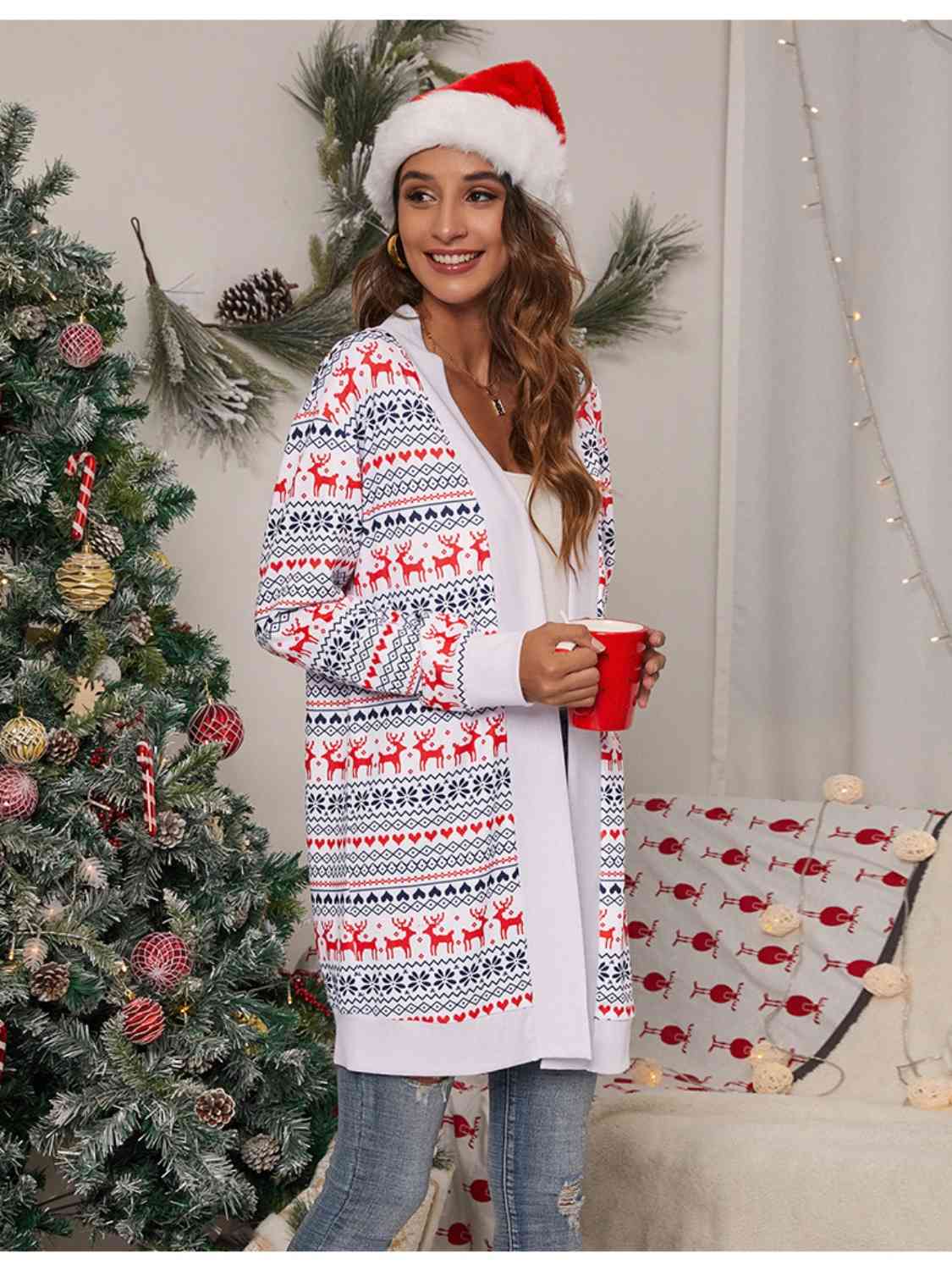 Christmas Open Front Cardigan - Women’s Clothing & Accessories - Shirts & Tops - 10 - 2024