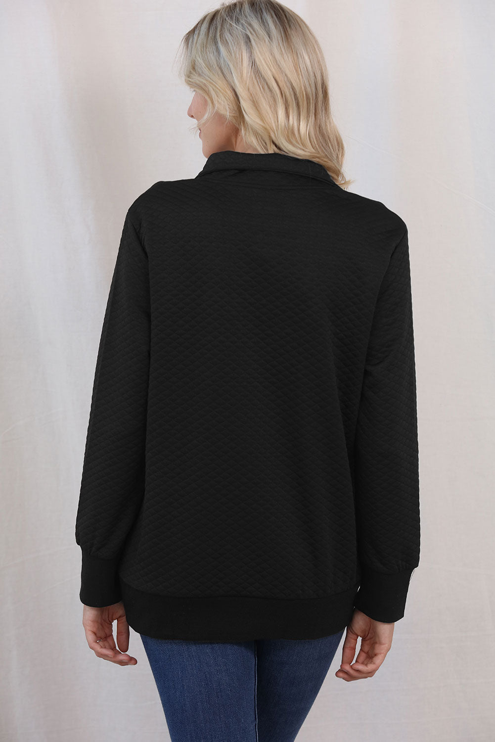 Collared Neck Long Sleeve Top - Women’s Clothing & Accessories - Shirts & Tops - 9 - 2024