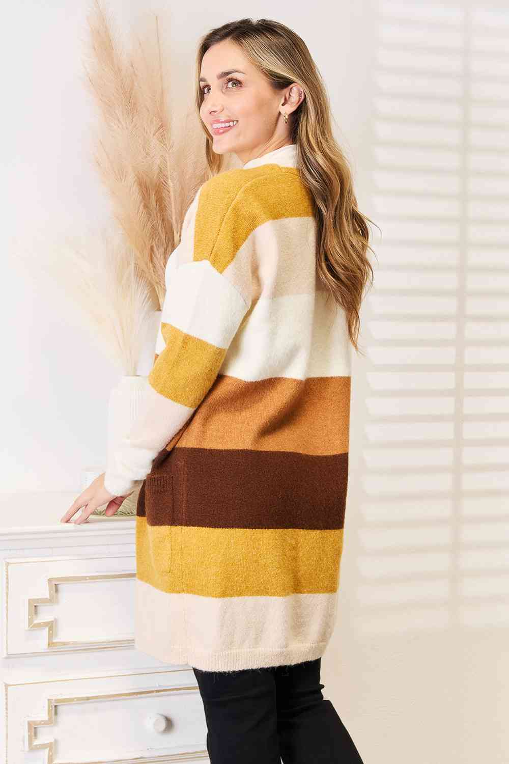 Color Block Dropped Shoulder Cardigan - Women’s Clothing & Accessories - Shirts & Tops - 2 - 2024