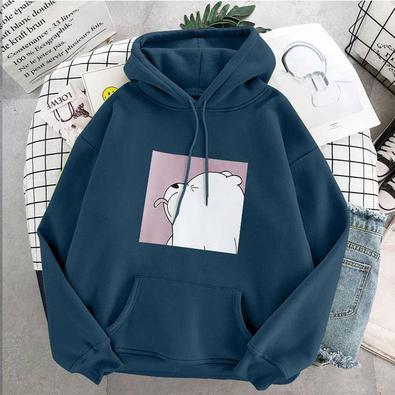 Comfy Ice Bear Hoodie - Women’s Clothing & Accessories - Shirts & Tops - 3 - 2024