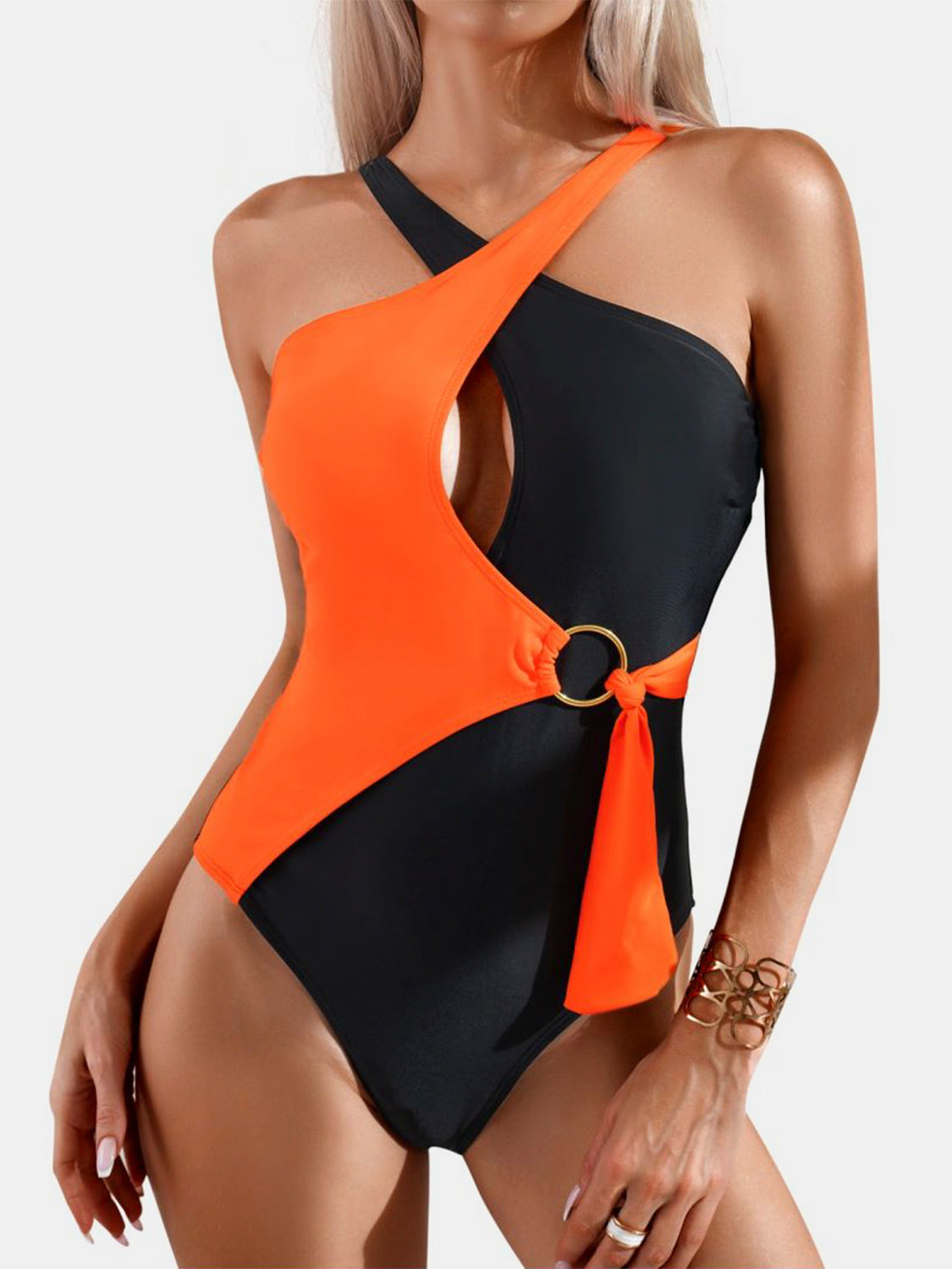 Cutout Contrast Sleeveless One-Piece Swimwear - Black / S - Women’s Clothing & Accessories - Swimwear - 4 - 2024