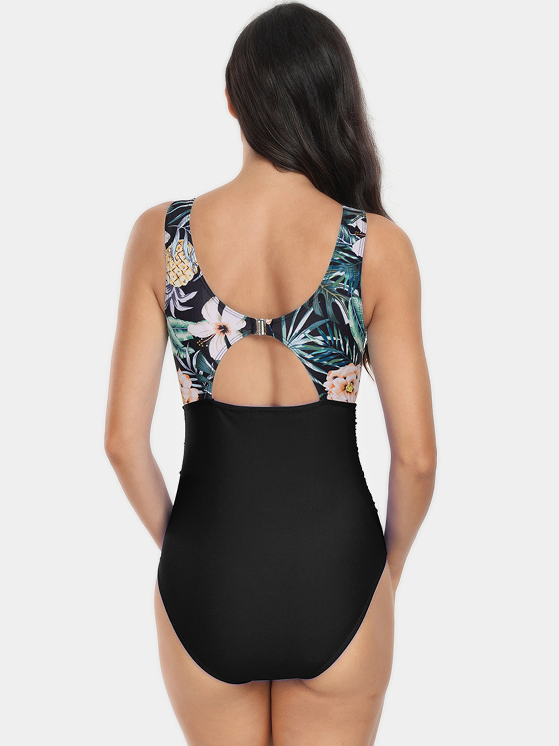 Cutout Printed Round Neck One-Piece Swimwear - Women’s Clothing & Accessories - Swimwear - 3 - 2024