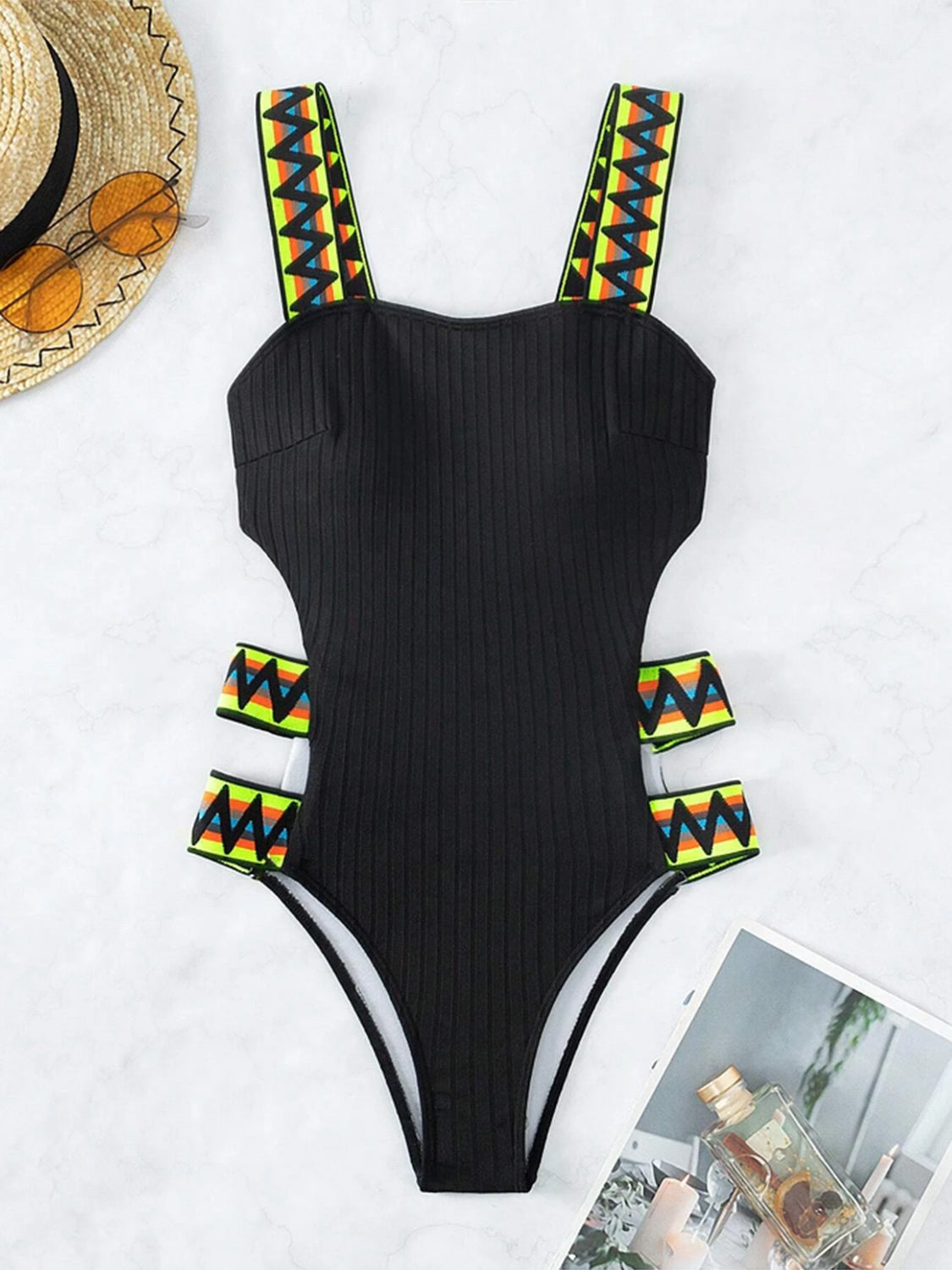 Cutout Wide Strap One-Piece Swimwear - Women’s Clothing & Accessories - Swimwear - 4 - 2024