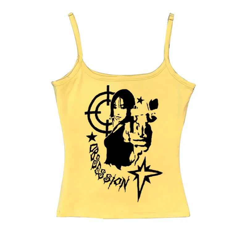 Dark Mystic ’Obsession’ Tank Top - Yellow / XL - Women’s Clothing & Accessories - Outfit Sets - 10 - 2024