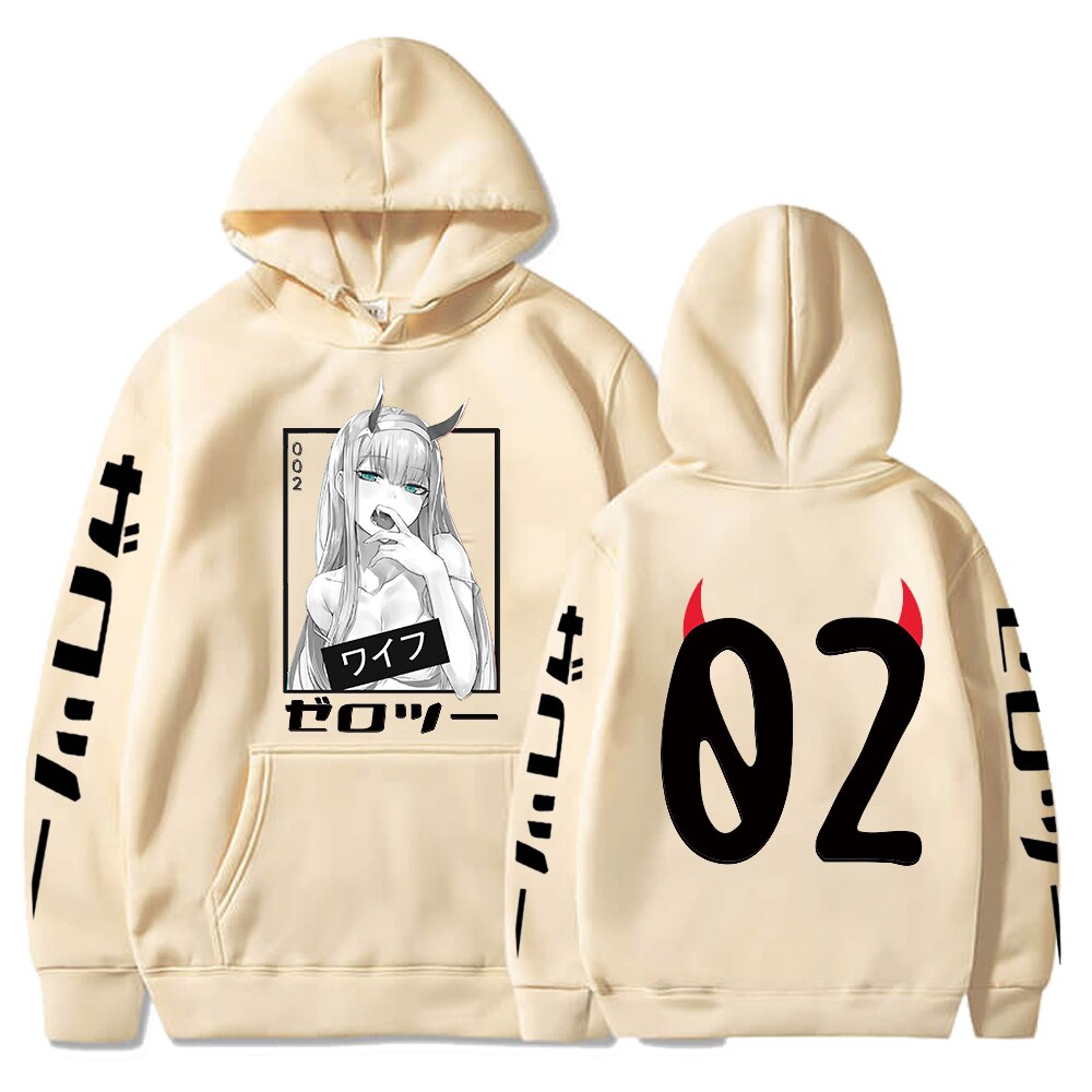 Darling In The Franxx Hoodie - Khaki / S - Women’s Clothing & Accessories - Shirts & Tops - 8 - 2024