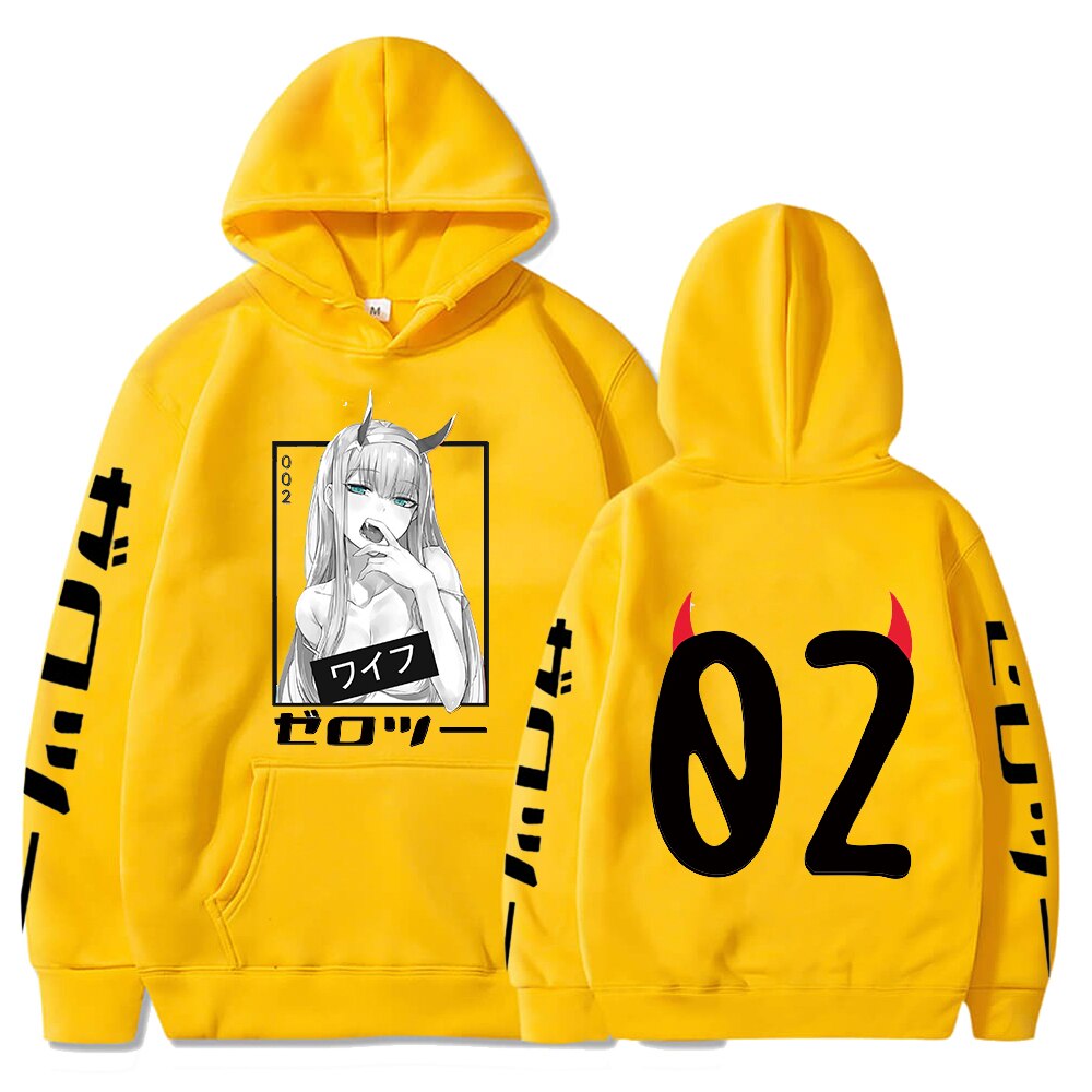 Darling In The Franxx Hoodie - Yellow / S - Women’s Clothing & Accessories - Shirts & Tops - 13 - 2024
