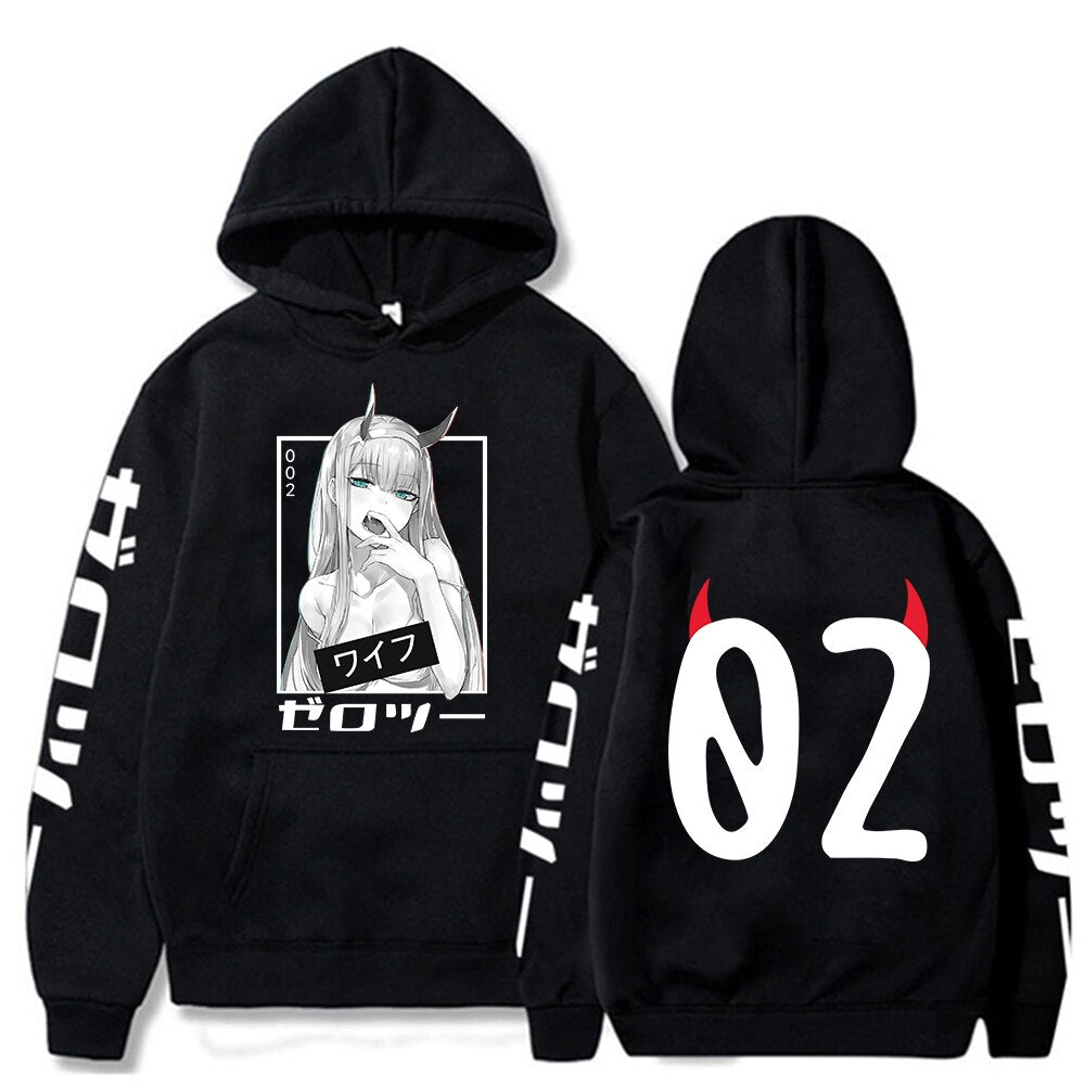Darling In The Franxx Hoodie - Black / S - Women’s Clothing & Accessories - Shirts & Tops - 12 - 2024