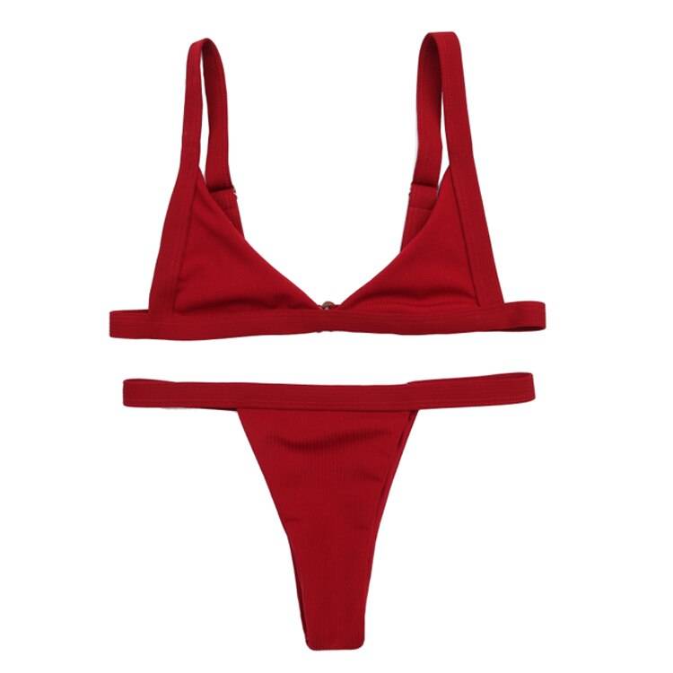 Deep-V Bikini Swimsuit - Red / M - Women’s Clothing & Accessories - Swimwear - 31 - 2024