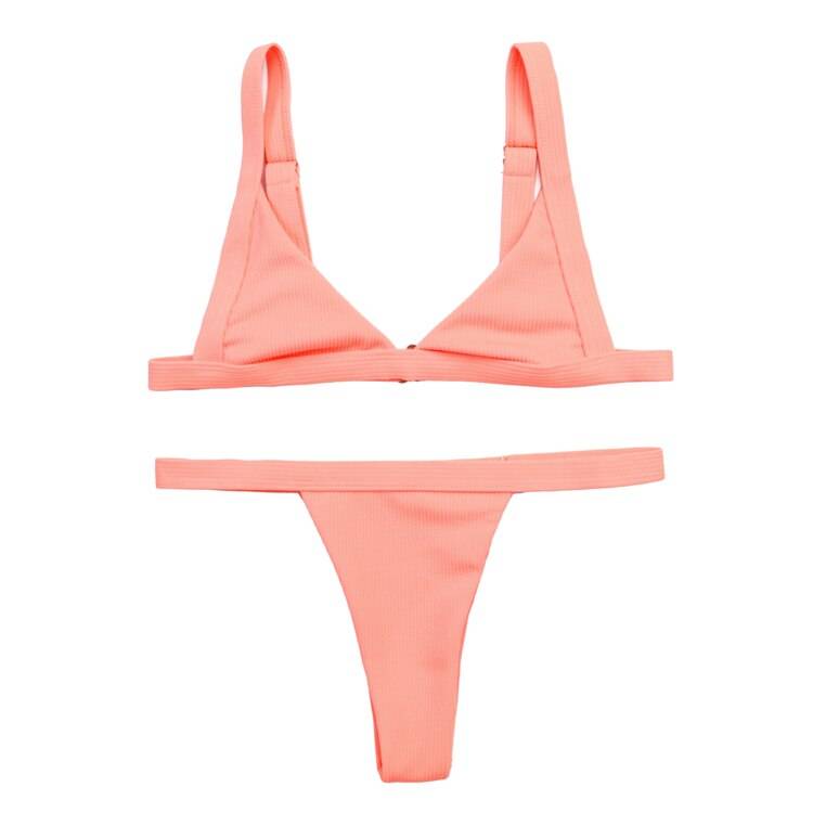 Deep-V Bikini Swimsuit - Pink / M - Women’s Clothing & Accessories - Swimwear - 29 - 2024