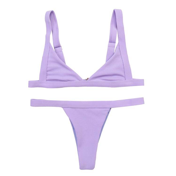 Deep-V Bikini Swimsuit - Purple / M - Women’s Clothing & Accessories - Swimwear - 32 - 2024