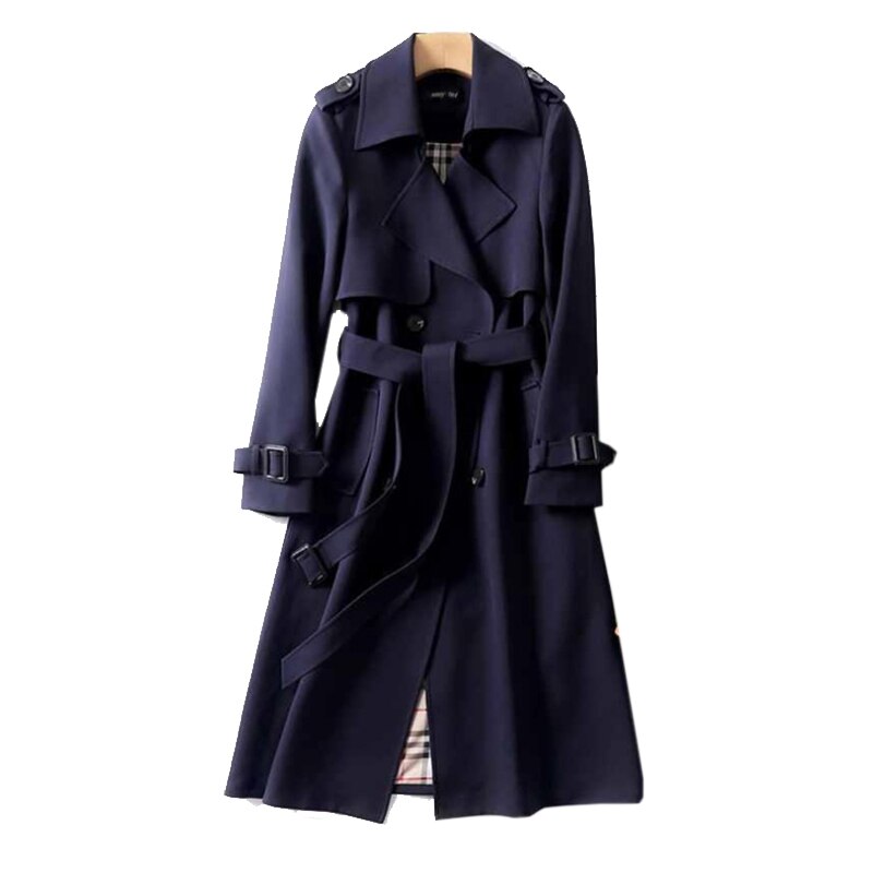 Double Breasted Trench Coat - Blue / M - Women’s Clothing & Accessories - Clothing - 6 - 2024