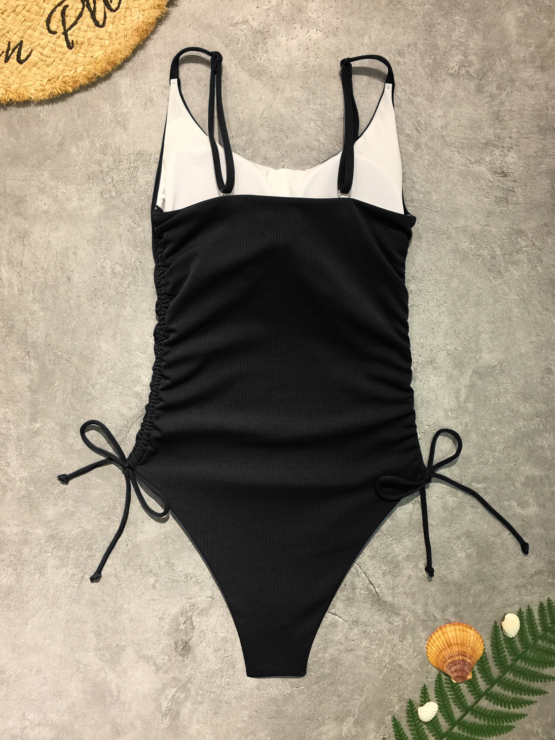 Drawstring Scoop Neck Sleeveless One-Piece Swimwear - Women’s Clothing & Accessories - Swimwear - 9 - 2024
