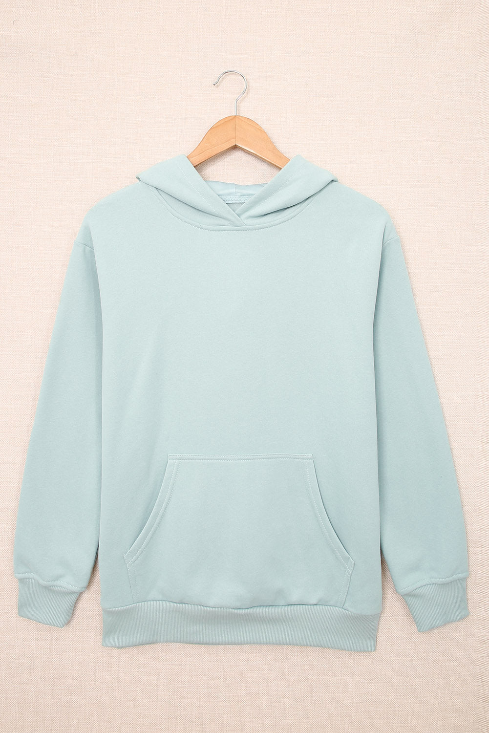 Dropped Shoulder Kangaroo Pocket Hoodie - Blue / S - Women’s Clothing & Accessories - Shirts & Tops - 14 - 2024