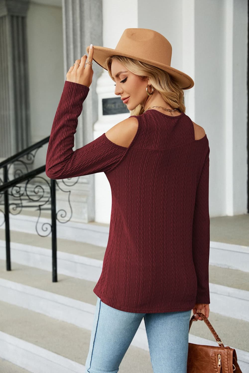 Dropped Shoulder Long Sleeve Blouse - Women’s Clothing & Accessories - Shirts & Tops - 18 - 2024