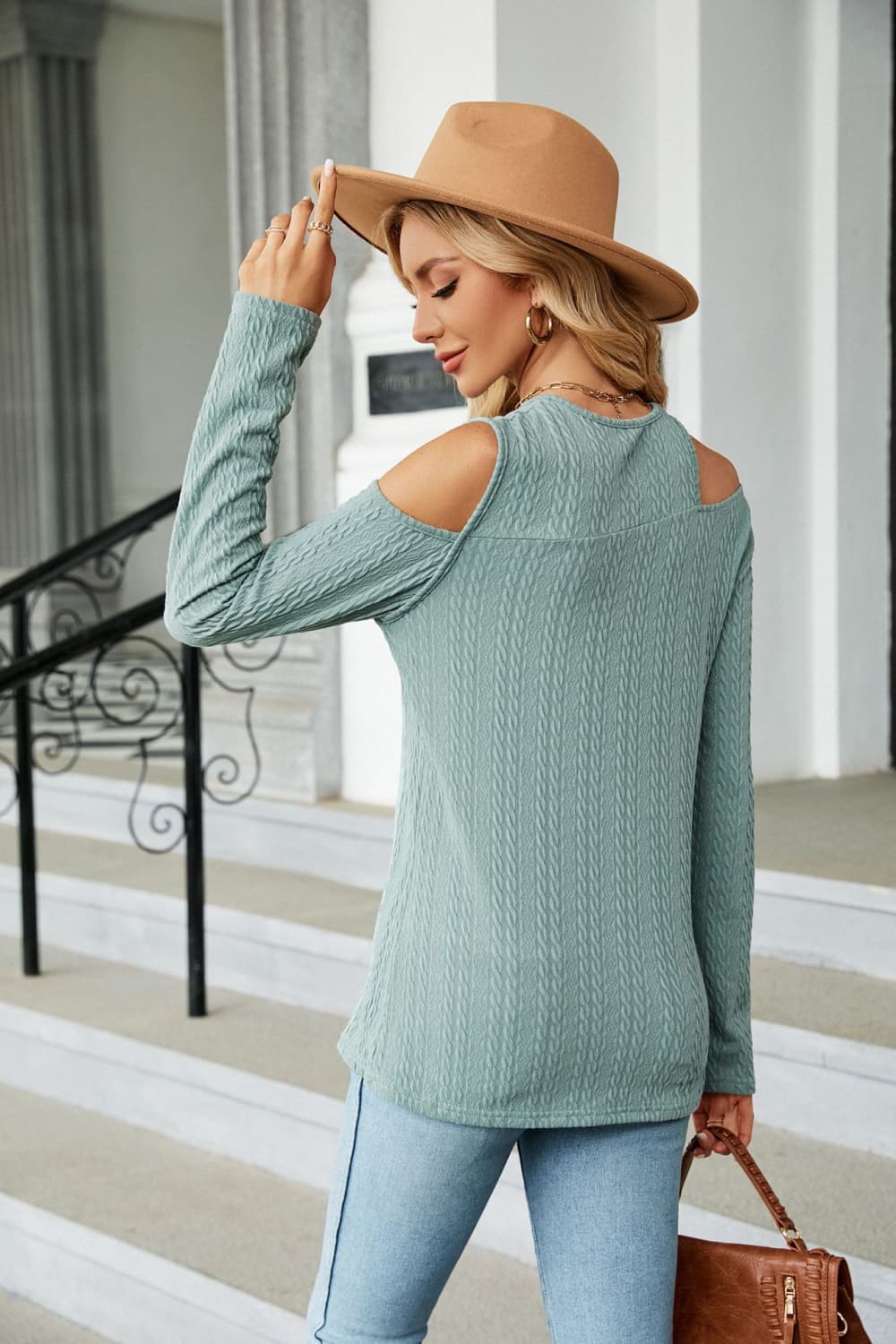 Dropped Shoulder Long Sleeve Blouse - Women’s Clothing & Accessories - Shirts & Tops - 6 - 2024