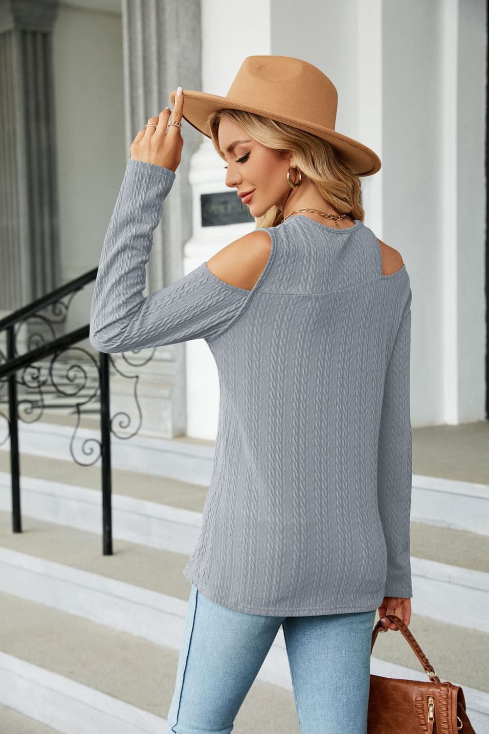 Dropped Shoulder Long Sleeve Blouse - Women’s Clothing & Accessories - Shirts & Tops - 12 - 2024