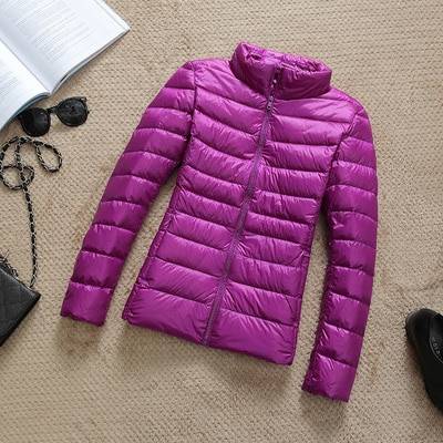 Duck Down Jacket - Purple / Collar / M - Women’s Clothing & Accessories - Coats & Jackets - 14 - 2024