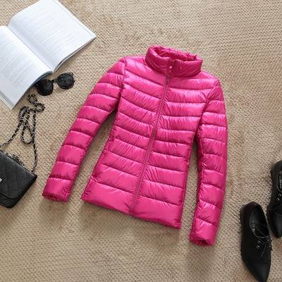 Duck Down Jacket - Dark Pink / Collar / M - Women’s Clothing & Accessories - Coats & Jackets - 29 - 2024