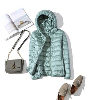 Duck Down Jacket - Light Blue / Hood / M - Women’s Clothing & Accessories - Coats & Jackets - 27 - 2024