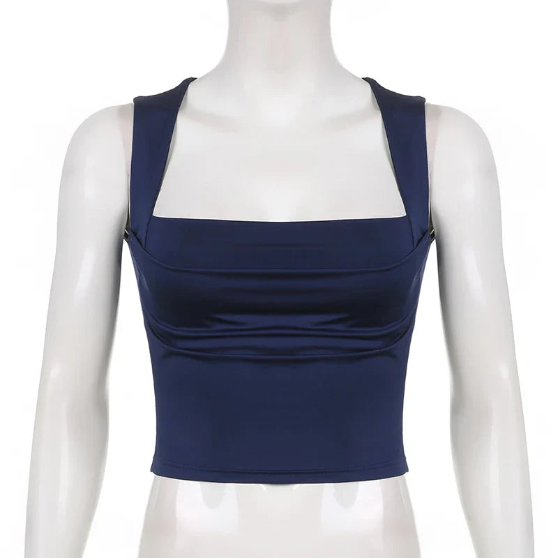 Elegant Square Collar Crop Top - Women’s Clothing & Accessories - Shirts & Tops - 7 - 2024