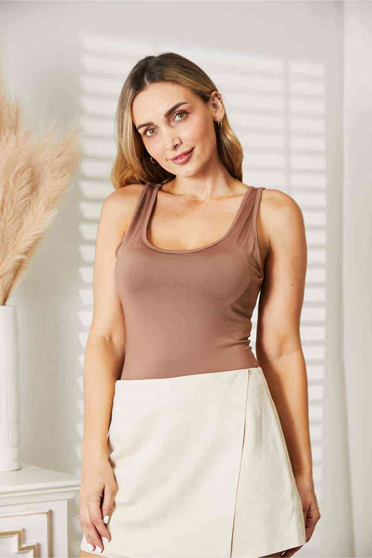 Everyday Full Size Basic Tank Bodysuit - Brown / S - Women’s Clothing & Accessories - Shirts & Tops - 1 - 2024
