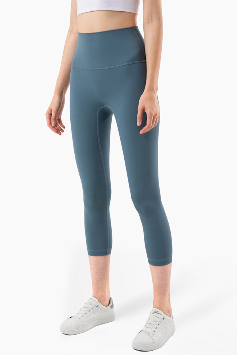 Feel Like Skin Elastic Waistband Cropped Yoga Leggings - Women’s Clothing & Accessories - Pants - 10 - 2024