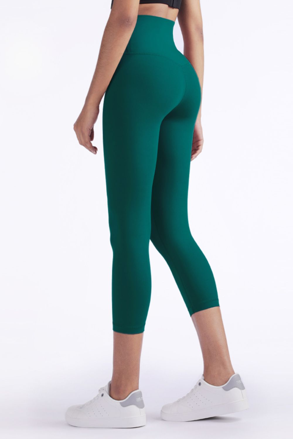 Feel Like Skin Elastic Waistband Cropped Yoga Leggings - Green / S - Women’s Clothing & Accessories - Pants - 17 - 2024