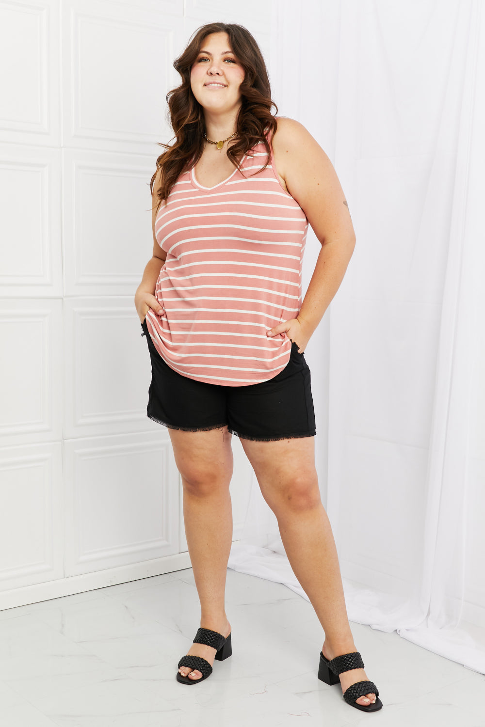 Find Your Path Full Size Sleeveless Striped Top - Women’s Clothing & Accessories - Shirts & Tops - 4 - 2024