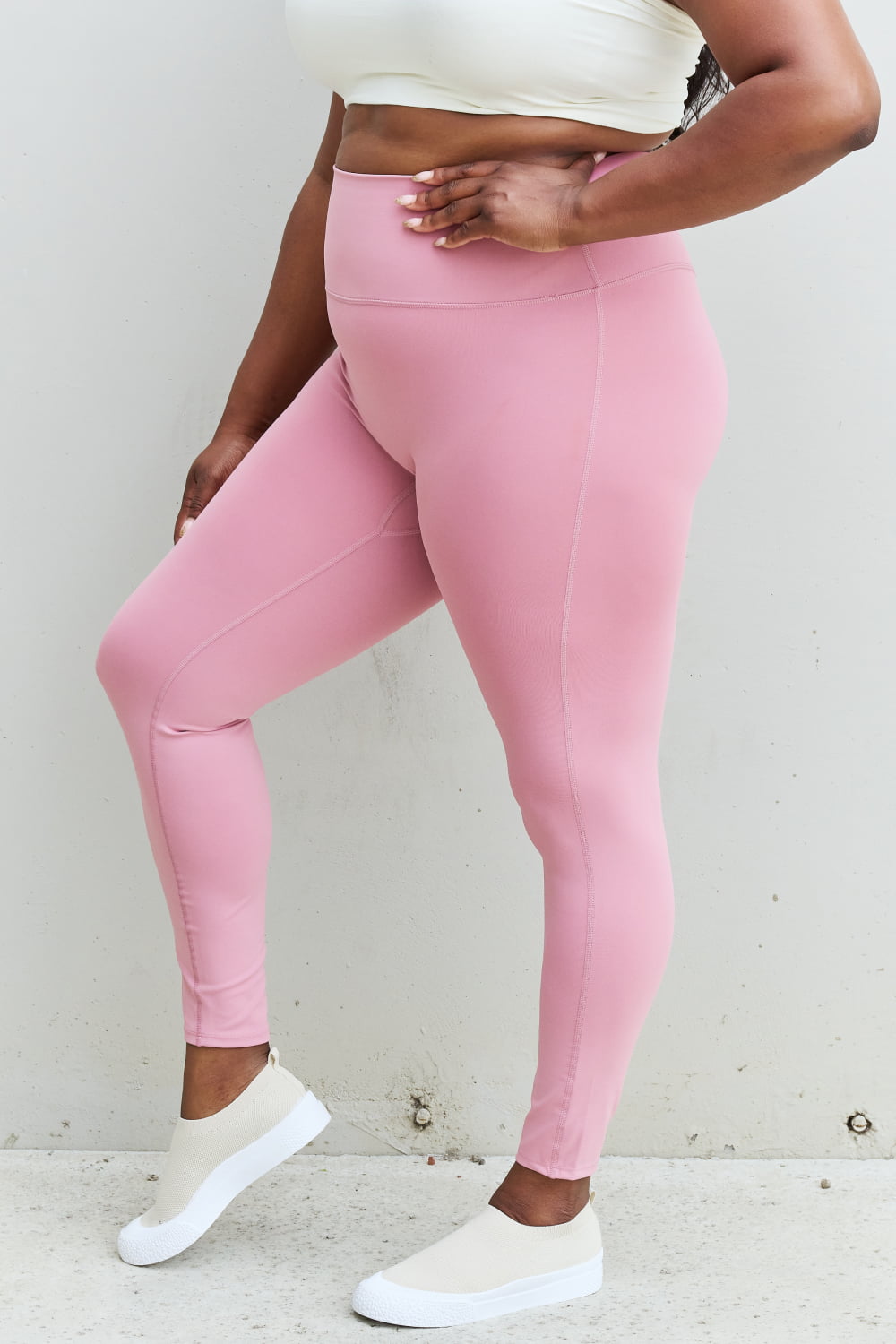 Fit For You Full Size High Waist Active Leggings in Light Rose - Women’s Clothing & Accessories - Activewear - 9 - 2024